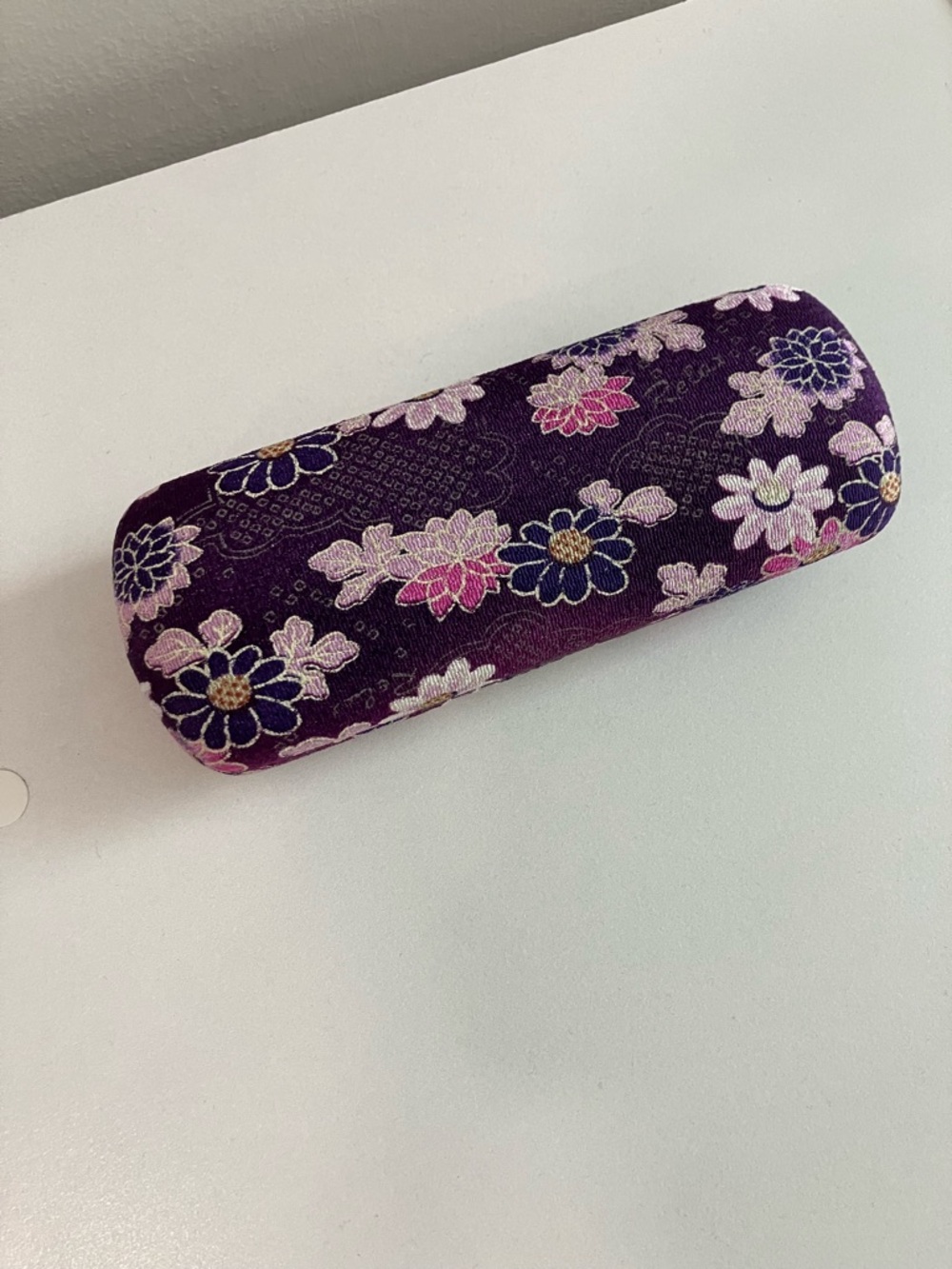 Sunglass / Eyeglass Case - Japanese Style Floral Purple Protector